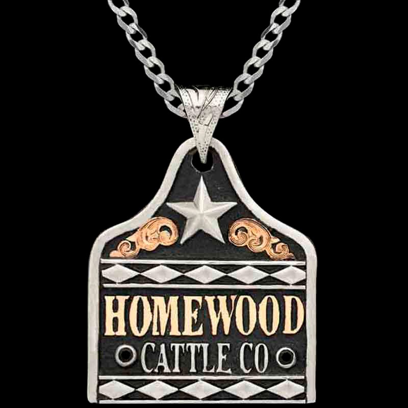 Angus Cow Tag Necklace
